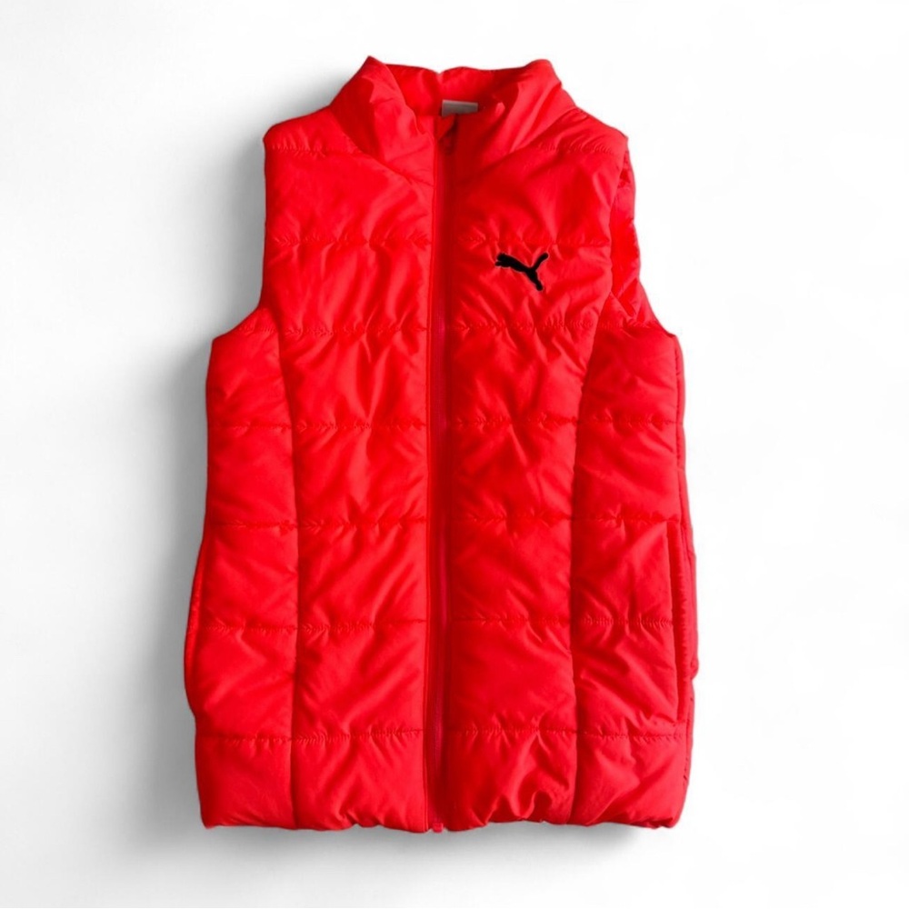 7/8 Kids Puma Vest‎ – Hot Pink Puffer Y2K Sporty Girl Vibes